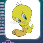 Cute Yellow Tweety Bird Cartoon Character Embroidery Designs - Instant Download