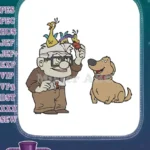 Adorable Disney Pixar Up Carl Dug baby birds embroidery designs - Instant Download