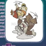 Carl Fredricksen and Russell Falling Adventure Embroidery Designs - Instant Download