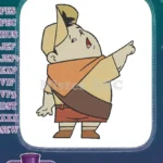 Cartoon Scout Boy Pointing Upward Happy Explorer Embroidery Designs - Instant Download