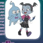 Disney Vampirina Bat Girl and Ghoulia Ghost Embroidery Designs - Instant Download