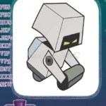 Cute Blocky Robot Character Sci-Fi Embroidery Designs for Gaming Fans - Instant Download
