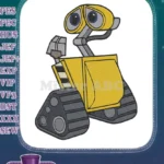 WALL-E Robot Character Embroidery Designs for Disney Fans - Instant Download