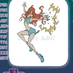 Winx Club Bloom Fairy Magical Power Embroidery Designs - Instant Download