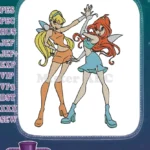 Winx Club Stella and Bloom Magical Fairy Embroidery Designs - Instant Download