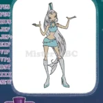 Winx Club Icy mischievous fairy character embroidery designs - Instant Download