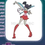 Dynamic Musa Winx Club Fairy Enchantix magical pose embroidery designs - Instant Download