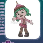 Sweet Vanellope von Schweetz cartoon character embroidery designs - Instant Download