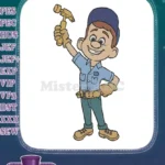 Happy Fix-It Felix cartoon repairman embroidery designs - Instant Download