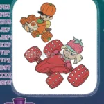 Wreck-It Ralph Sugar Rush pumpkin strawberry kart embroidery designs - Instant Download