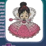 Vanellope von Schweetz Sweet Candy Princess Dress Embroidery Designs - Instant Download