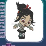 Vanellope von Schweetz Wreck-It Ralph cartoon character embroidery designs - Instant Download