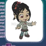 Vanellope von Schweetz Wreck-It Ralph Disney character embroidery designs - Instant Download