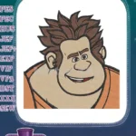 Wreck-It Ralph happy cartoon character embroidery designs - Instant Download