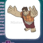 Wreck-It Ralph Smiling with Arms Outstretched Embroidery Designs - Instant Download