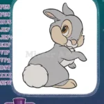 Cute Thumper rabbit character embroidery designs for Disney fans - Instant Download