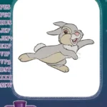 Cute Thumper Disney Rabbit Character Joyful Embroidery Designs - Instant Download
