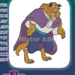 Happy Beast from Beauty and the Beast embroidery designs - Instant Download