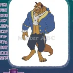 Classic Disney Beast from Beauty and the Beast embroidery designs - Instant Download