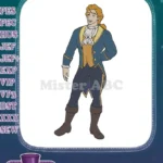 Beauty and the Beast Prince Adam human form embroidery designs - Instant Download