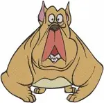 Oliver And Company - Fagin - Roscoe And Desoto Dobermans - Sykes' Dogs - Bulldog Character - Villains And Vagrants - Filled Embroidery Design - 4341