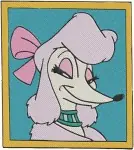 Oliver And Company - Georgette The Pampered Poodle - Elegant Show Dog Poses And Portrait - Disney Canine - Filled Embroidery Design - 4344