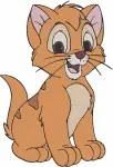 Oliver And Company - Oliver The Cute Orange Tabby Kitten - Various Sweet Poses - Disney Feline - Filled Embroidery Design - 4362