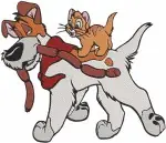 Disney Oliver Company Oliver Kitten Dodger Dog Tito Chihuahua Friends Bundle - Filled Embroidery Design - 4365