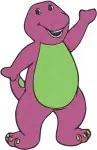 Barney The Purple Dinosaur Various Poses Waving And Playing Trumpet Clip - Filled Embroidery Design - 852