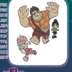 Wreck-It Ralph Vanellope Taffyta angry characters embroidery designs - Instant Download