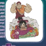 Wreck-It Ralph Vanellope Racing Candy Kart Fun Embroidery Designs - Instant Download