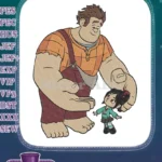 Wreck-It Ralph and Vanellope von Schweetz Disney Embroidery Designs - Instant Download