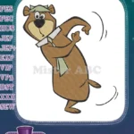 Yogi Bear cartoon character dancing embroidery designs - Instant Download