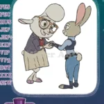 Zootopia Judy and Bonnie Hopps Friendly Rabbit Embroidery Designs - Instant Download