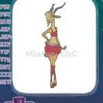 Zootopia Gazelle Pop Star Character vibrant embroidery designs - Instant Download