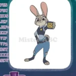 Judy Hopps Zootopia Police Officer Rabbit Embroidery Designs - Instant Download