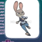 Zootopia Judy Hopps police bunny action pose embroidery designs - Instant Download