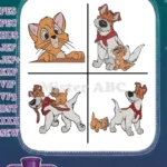 Disney Oliver Company Oliver Kitten Dodger Dog Tito Chihuahua Friends Bundle - Filled Embroidery Design - Instant Download