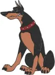 Disney Oliver Company Tito Dodger Oliver Wagon Roscoe Doberman Rita Saluki - Filled Embroidery Design - 4377