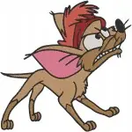 Disney Oliver Company Rita The Saluki Dog Various Poses Elegant Street Dog - Filled Embroidery Design - 4380