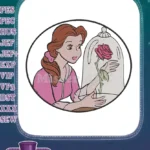 Belle Princess Enchanted Rose Beauty and Beast Embroidery Designs - Instant Download