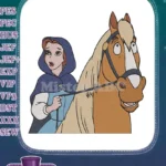 Belle and Philippe horse embroidery designs fantasy tale - Instant Download