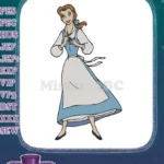Belle from Beauty and the Beast village dress embroidery designs - Instant Download