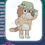 Calypso the teacher wearing her green hat embroidery designs - Instant Download