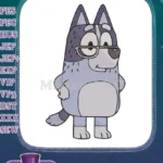 Nana Heeler grandma wearing her purple glasses embroidery designs - Instant Download