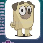 The Terrier pug dog with a serious face embroidery designs - Instant Download